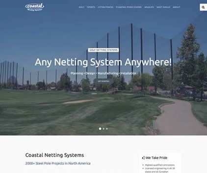 Website Design & Development - Client: Coastal Netting Systems