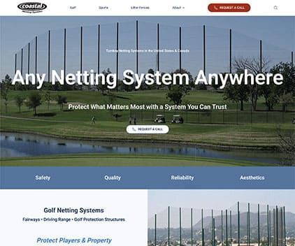 Website Design & Development - Client: Coastal Netting Systems